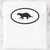 Honey Badger Ovale Sticker (Tas)