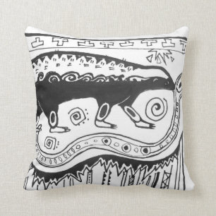 Honey Badger Pillow Aztec Kussen