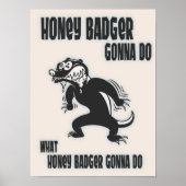 Honey Badger Poster (Voorkant)