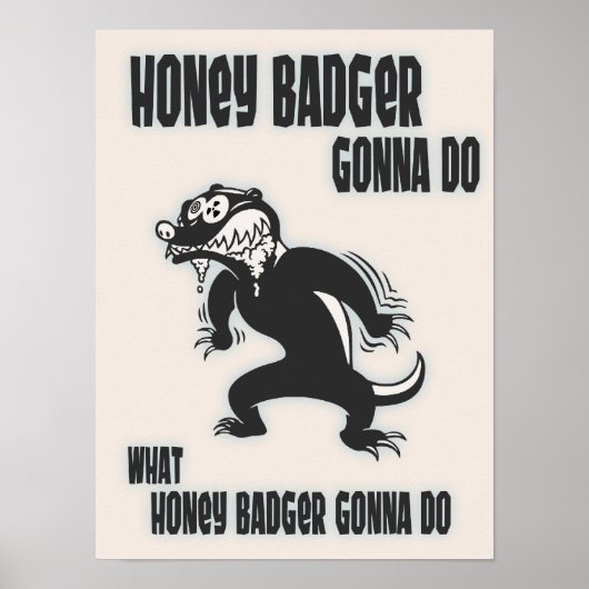 Honey Badger Poster (Voorkant)