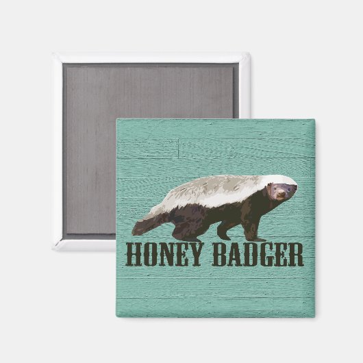 Honey Badger Profiel Uitzicht Magneet (Voorkant / Achterkant)