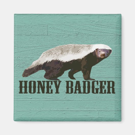 Honey Badger Profiel Uitzicht Magneet (Voorkant)