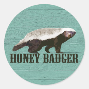 Honey Badger Profiel Uitzicht Ronde Sticker