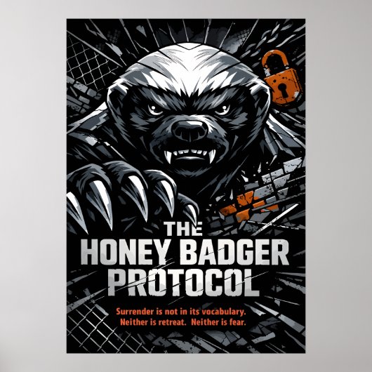 Honey Badger Protocol Poster (Voorkant)