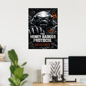 Honey Badger Protocol Poster (Thuiskantoor)