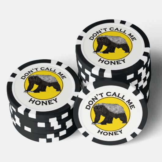 Honey Badger Quote Poker Chips (Opstapeling)