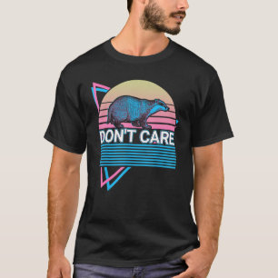Honey Badger Retro Het maakt niet uit T-shirt