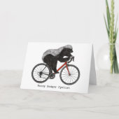 Honey Badger Rijden Een Fiets Badass Fietser Kaart (Voorkant)