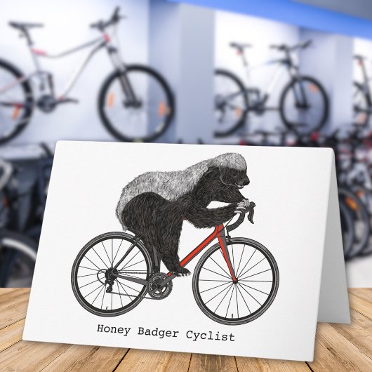 Honey Badger Rijden Een Fiets Badass Fietser Kaart