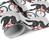 Honey Badger Rijden op een fiets Cadeaupapier (Rol Hoek)