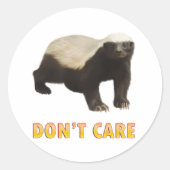 Honey Badger Ronde Sticker (Voorkant)