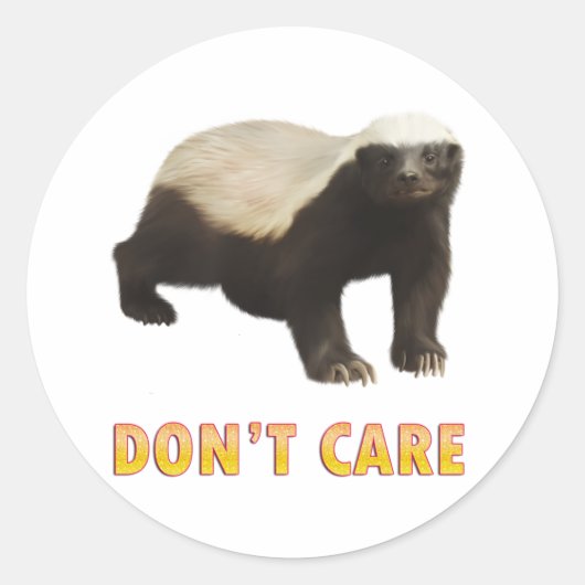 Honey Badger Ronde Sticker (Voorkant)