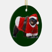 Honey Badger Santa kerstboomversiering Keramisch Ornament (Rechts)