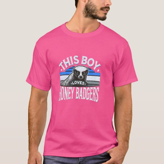 Honey Badger Shirt Boys Honey Badger Lover Honey B (Voorkant)
