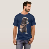 Honey Badger Singing Guitar Player Musician T-shirt (Voorkant volledig)