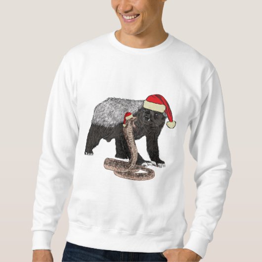 Honey Badger Snake Badass Kerstmis Trui (Voorkant)