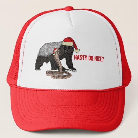 Honey Badger Snake Funny Badass Festive Slogan Trucker Pet (Voorkant)