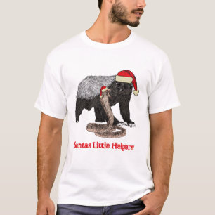 Honey Badger Snake Funny Festive Irony Santa Quote T-shirt