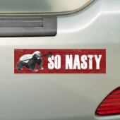 Honey Badger So Nasty Bumpersticker (Op auto)