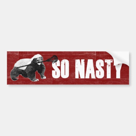 Honey Badger So Nasty Bumpersticker (Voorkant)