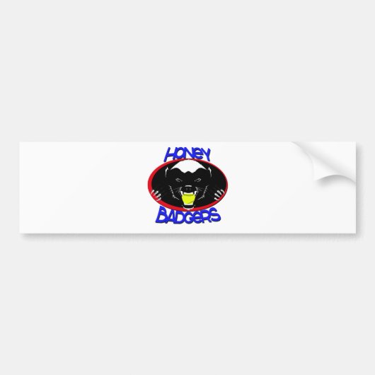 Honey Badger Softball Bumpersticker (Voorkant)