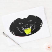 Honey Badger Softball Ovale Sticker (Envelop)