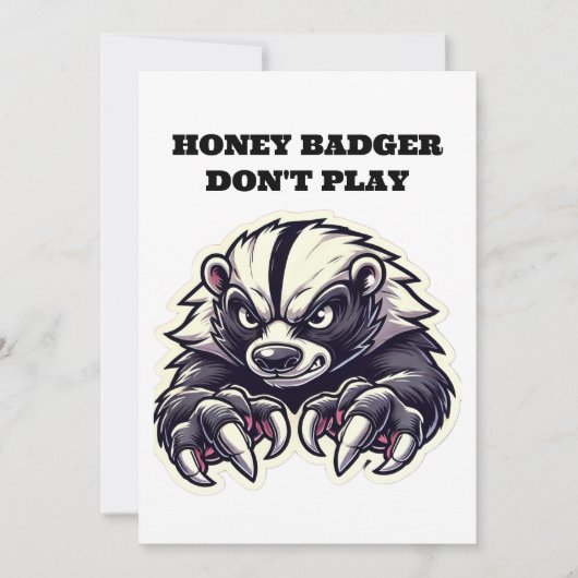 Honey Badger Speelt Geen Kaart (Voorkant)