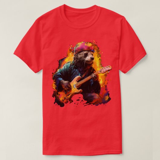 Honey Badger Spelen Gitaar T-shirt (Design voorkant)