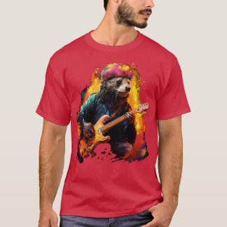 Honey Badger Spelen Gitaar T-shirt