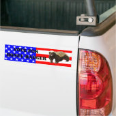 Honey Badger Stemming over Honey Badger Bumperstic Bumpersticker (Op Truck)