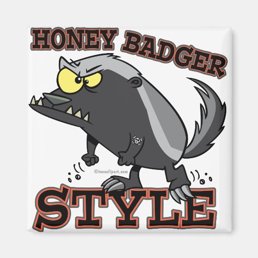 HONEY BADGER STYLE MAGNEET (Voorkant)