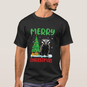Honey Badger Tree Xmas Trui Mannen Vrouwen Lelijk  T-shirt