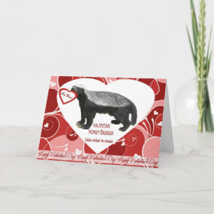 Honey Badger Valentijnsdag Kaart