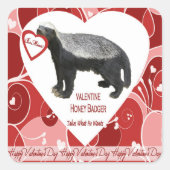Honey Badger Valentijnsdag Stickers (Voorkant)