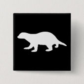 Honey Badger Vierkante Button 5,1 Cm (Voorkant)