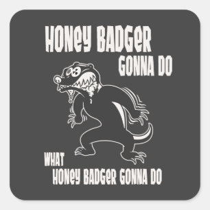 Honey Badger Vierkante Sticker