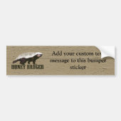 Honey Badger Wild Animal Bumpersticker (Voorkant)