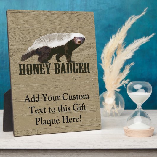 Honey Badger Wild Animal Fotoplaat (Zijkant)