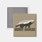 Honey Badger Wild Animal Magneet (Voorkant / Achterkant)