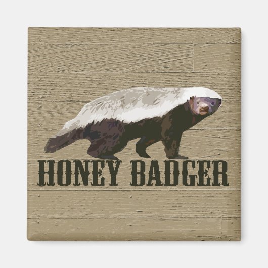 Honey Badger Wild Animal Magneet (Voorkant)