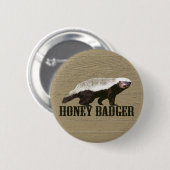 Honey Badger Wild Animal Ronde Button 5,7 Cm (Voorkant /achterkant)