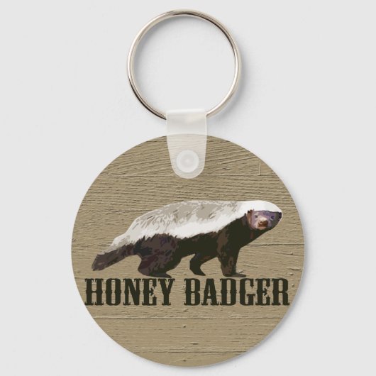 Honey Badger Wild Animal Sleutelhanger (Voorkant)