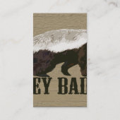 Honey Badger Wild Animal Visitekaartje (Achterkant)