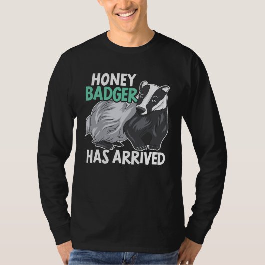 Honey Badger  Wildlife Animal Ratel  2 T-shirt (Voorkant)