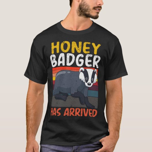 Honey Badger  Wildlife Animal Ratel  4 T-shirt (Voorkant)