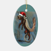 Honey Badger X-mas Keramisch Ornament (Rechts)