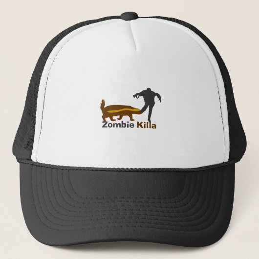 Honey Badger Zombie Killa Trucker Pet (Voorkant)