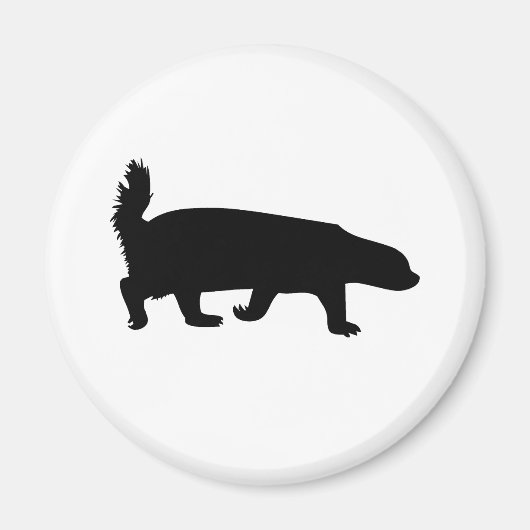 Honey Badger Zwart Magneet (Voorkant)