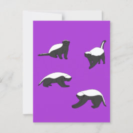 Honey Badgers Briefkaart