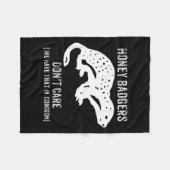 Honey Badgers Don't Care S  Fleece Deken (Voorkant (Horizontaal))